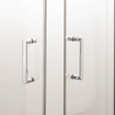 Cabine de douche Crosswater Kai 75x75x190cm avec 2 portes mortier jointuresantes en verre de sécurité clair de 6mm aluminium argenté SW487316