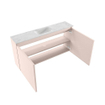 MONDIAZ TURE-DLUX Meuble toilette - 100cm - Rosee - EDEN - vasque Opalo - position centrale - 1 trou de robinet SW1104484