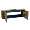 Mondiaz JOYA-DLUX Meuble de salle de bains - 123,2cm - arrondi gauche et droite couleur Dusk - Vasque FAYE position Milieu Sans trou de robinet couleur Arena SW1425798