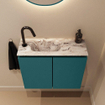 MONDIAZ TURE-DLUX Meuble de toilettes 60cm Smag. EDEN lavabo Glace position gauche. Avec 1 trou de robinet. SW1103518