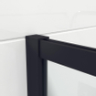 Saniclass Bellini Douche à l'italienne 100x200cm en verre de sécurité avec cadre Lines à l'extérieur en noir mat anticalcaire SECOND CHOIX OUT6690