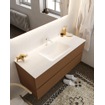 Mondiaz VICA ensemble de meuble de salle de bain - 120cm - meuble sous-vasque repos - 2 tiroirs - lavabo cloud milieu - 1 trou de robinet - version XL 60cm haut SW1089718