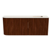 Mondiaz JOYA-DLUX 101.6cm toiletmeubel - ronding links kleur Ruby - Wastafel FAYE positie Rechts Zonder kraangat kleur Meli. SW1425405