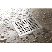 Easy Drain Aqua Quattro vloerput met ABS afwerkdeel RVS rooster en onderuitlaat 15x15cm inbouwdiepte 101/139mm waterslot 50mm 2302688
