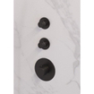 Brauer Black Edition Regendoucheset inbouw - hoofddouche 20cm - 3 gladde knoppen - rechte wandarm - glijstang - handdouche staaf 1 stand - mat zwart SW486511