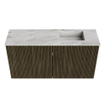 Mondiaz JOYA-DLUX 80cm toiletmeubel - kleur Shadow - Wastafel FAYE positie Rechts Zonder kraangat kleur Glace. SW1422768