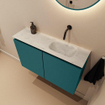 MONDIAZ TURE-DLUX Meuble toilette - 80cm - Smag - EDEN - vasque Opalo - position droite - sans trou de robinet SW1104671