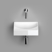 Clou Vale lavabos de toilette en céramique lave-mains 28x19x7cm sans trou de robinet Blanc brillant SW451450