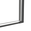 FugaFlow Eccelente Vetro Cabine de Douche - 90x140x200cm - charnières - poignée de porte - barre de stabilisation - verre clair strié - verre de sécurité - Gunmetal PVD Brossé (Anthracite) SW1222754
