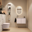 MONDIAZ TURE-DLUX Meuble WC 80cm Rosee. EDEN lavabo Glace position gauche. Avec 1 trou de robinet. SW1103498