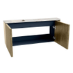 Mondiaz JOYA-DLUX 101.6cm meuble de salle de bains - arrondi droit couleur Dusk - Vasque FAYE position Gauche Sans trou de robinet couleur Frappe. SW1423105