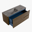Mondiaz CIRO-DLUX Badkamermeubelset - 120x45x50cm - Solid surface wastafel Oza - 1 wasbak Links - zonder kraangaten - 2 lades - Dusk SW1533277