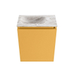 MONDIAZ TURE-DLUX 40cm toiletmeubel Ocher. EDEN wastafel Glace positie links. Met 1 kraangat. SW1103383