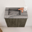 Mondiaz JOYA-DLUX Meuble de toilette 40cm - couleur Shadow - Lavabo FAYE position Gauche 1 trou de robinet couleur Sombra. SW1425177