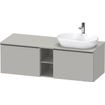 Duravit D-neo Meuble sous vasque 140x55x45.9cm 2 tiroirs Gris béton mat SW641251