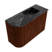 Mondiaz JOYA-DLUX Meuble de salle de bains - 61,6cm - arrondi gauche couleur Ruby - Vasque FAYE position Droite Sans trou de robinet couleur Lava SW1423656