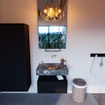 Mondiaz ALAN-DLUX Ensemble de meuble - 70cm - meuble Urban mat - 1 tiroir - Lavabo Cloud Lava suspendu - vasque Centre - 0 trous de robinet SW807979