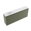 MONDIAZ TURE-DLUX 120cm toiletmeubel Army. EDEN wastafel Opalo positie links. Zonder kraangat. SW1104182