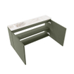 MONDIAZ TURE-DLUX Meuble WC 100cm Army. EDEN lavabo Frappe position gauche. Avec 1 trou de robinet. SW1102678