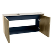 Mondiaz JOYA-DLUX Meuble de salle de bains 91,6cm - arrondi droit couleur Dusk - Vasque FAYE position Gauche Sans trou de robinet couleur Nata SW1425949