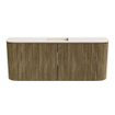 Mondiaz JOYA-DLUX Meuble de toilette 103,2 cm - arrondi gauche et droite couleur Dusk - Lavabo FAYE position Milieu 1 trou de robinet couleur Meli. SW1425864