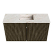 Mondiaz JOYA-DLUX 70cm toiletmeubel - kleur Shadow - Wastafel FAYE positie Midden Zonder kraangat kleur Frappe. SW1422687