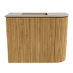 Mondiaz JOYA-DLUX Meuble de salle de bains 51,6cm - arrondi droit couleur Chêne - Vasque FAYE position Gauche 1 trou de robinet couleur Arena SW1423859