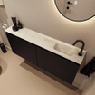 MONDIAZ TURE-DLUX Meuble de toilettes 120 cm Urban. Lavabo EDEN Ostra position droite. Avec 1 trou de robinet. SW1104708