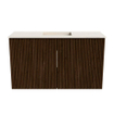 Mondiaz JOYA-DLUX Meuble de salle de bains 70cm - couleur Walnut - Vasque FAYE position Milieu Sans trou de robinet couleur Meli. SW1424403