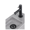 Differnz ravo ensemble de lave-mains 38.5x18.5x9cm béton gris clair robinet droit noir mat SW705290