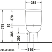 Duravit D-code closet staand 650mm diepspoel verticale afvoer AU wit SW69725