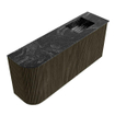 Mondiaz JOYA-DLUX 91.6cm toiletmeubel - ronding links kleur Shadow - Wastafel FAYE positie Rechts Zonder kraangat kleur Lava. SW1422878