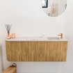 Mondiaz JOYA-DLUX 111.6cm toiletmeubel - ronding links kleur Oak - Wastafel FAYE positie Rechts 1 kraangat kleur Nata. SW1424041