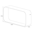 Sealskin Brix Cube mural grand Métal Blanc SW296186