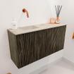 Mondiaz JOYA-DLUX 80cm toiletmeubel - kleur Shadow - Wastafel FAYE positie Links Zonder kraangat kleur Frappe. SW1422712