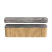 MONDIAZ THOR-DLUX 170cm badmeubel ronding links + rechts kleur Oak met 1 lade en 2 deuren. Vrijhangende wastafel CLOUD Rechts zonder kraangat kleur Oza. SW1465686