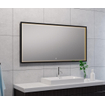Wiesbaden Avi miroir rectangulaire avec LED, dimmable et chauffage miroir 120 x 60 cm noir mat SW373501