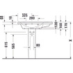 Duravit D-Neo lavabo 80x48x17cm 1 trou de robinet rectangulaire Céramique Blanc SW640392