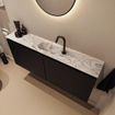 MONDIAZ TURE-DLUX Meuble toilette - 120cm - Urban - EDEN - vasque Glace - position centrale - 1 trou de robinet SW1103142