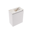 MONDIAZ TURE-DLUX Meuble toilette - 40cm - Cale - EDEN - vasque Frappe - position droite - sans trou de robinet SW1105183