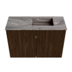 Mondiaz JOYA-DLUX 60cm meuble de toilette - couleur Walnut - Vasque FAYE position Droite 1 trou de robinet couleur Sombra. SW1424710