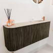 Mondiaz JOYA-DLUX 101.6cm toiletmeubel - ronding links kleur Shadow - Wastafel FAYE positie Rechts 1 kraangat kleur Frappe. SW1422736
