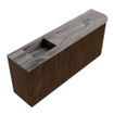 Mondiaz JOYA-DLUX Meuble de salle de bains - 101,6 cm - arrondi droit couleur Walnut - Vasque FAYE position Gauche Sans trou de robinet couleur Sombra SW1424767
