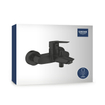 Grohe Start Badkraan - omstel - koppelingen HOH 15cm - matte black (zwart) SW924868