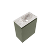 MONDIAZ TURE-DLUX Meuble toilette - 40cm - Army - EDEN - vasque Glace - position droite - 1 trou de robinet SW1103138