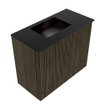 Mondiaz JOYA 50cm toiletmeubel - kleur Shadow - Wastafel FAYE positie Links Zonder kraangat kleur Urban. SW1421478