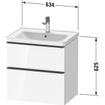 Duravit D-neo Meuble sous vasque 63.4x45.2x62.5cm 2 tiroirs Blanc haute brillance SW641228