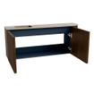 Mondiaz JOYA-DLUX Meuble de salle de bains 101.6cm - arrondi droit couleur Noyer - Vasque FAYE position Gauche Sans trou de robinet couleur Arena SW1424383