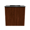 Mondiaz JOYA-DLUX 40cm toiletmeubel - kleur Ruby - Wastafel FAYE positie Midden Zonder kraangat kleur Lava. SW1423625