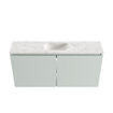 MONDIAZ TURE-DLUX Meuble toilette - 100cm - Greey - EDEN - vasque Ostra - position centrale - sans trou de robinet SW1105224